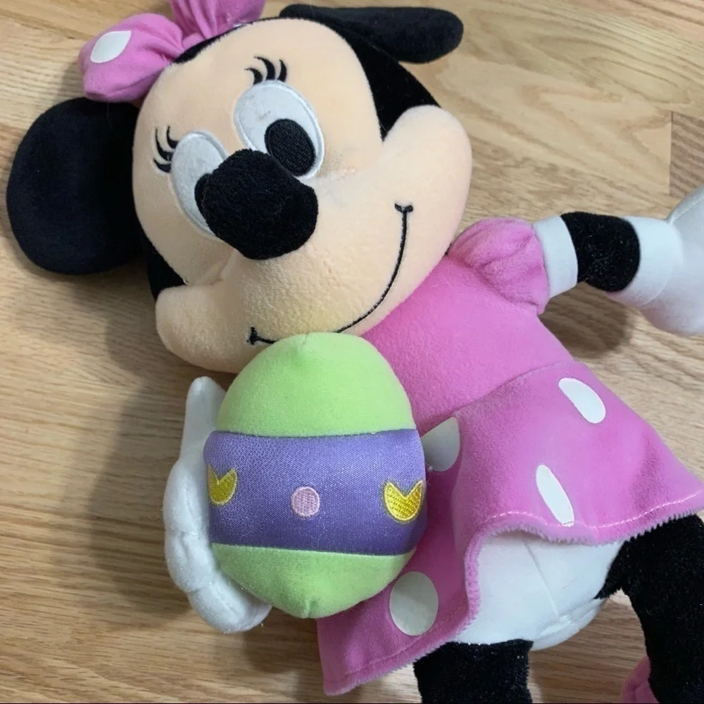 Minnie Mouse Easter Egg Plush Stuffed Animal Disney Pink Kids Toy
